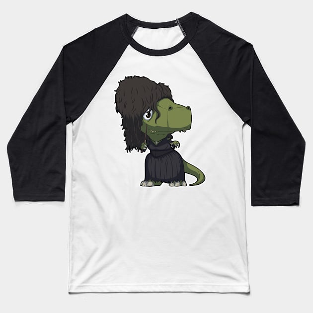 Dino crazy witch Baseball T-Shirt by DinoTropolis